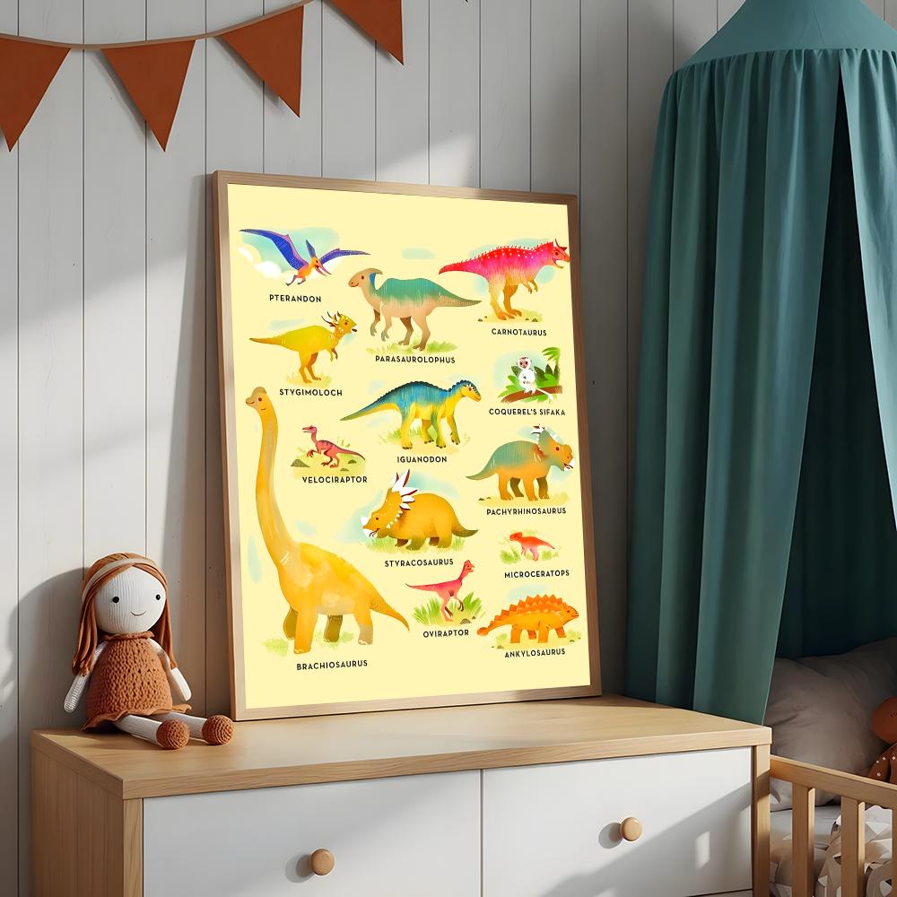 โปสเตอร์แผนภูมิชื่อไดโนเสาร์ศิ - Kids Education Name บทวิจารณ์และราคา